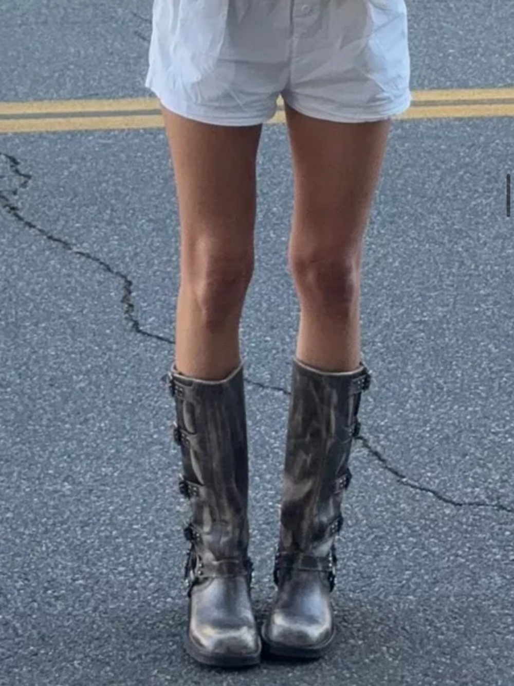 Steve Madden Dark Brown Leather Buckle Mid-Calf Boot - Picture 2 of 6